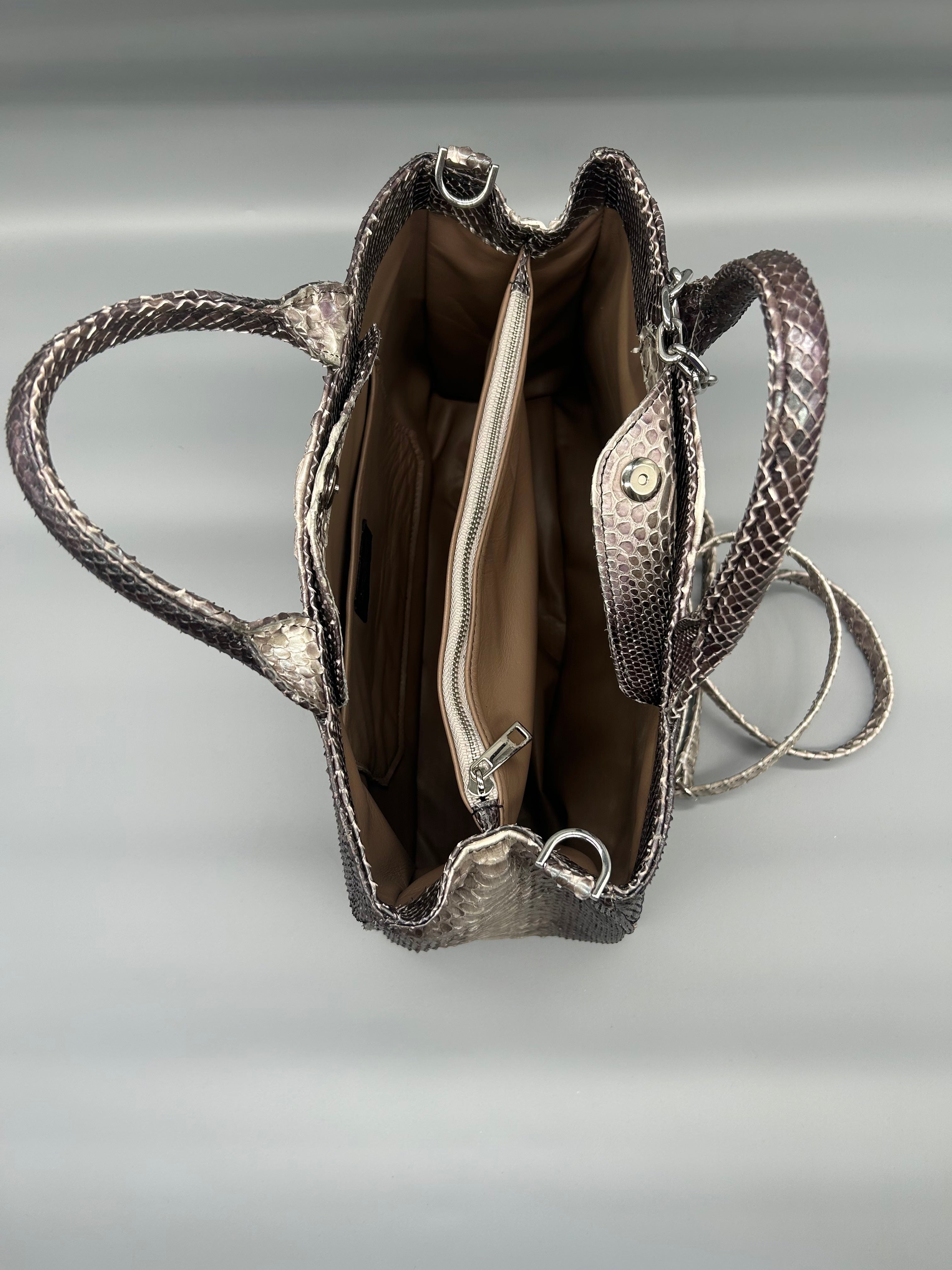 Borsa in pelle di pitone