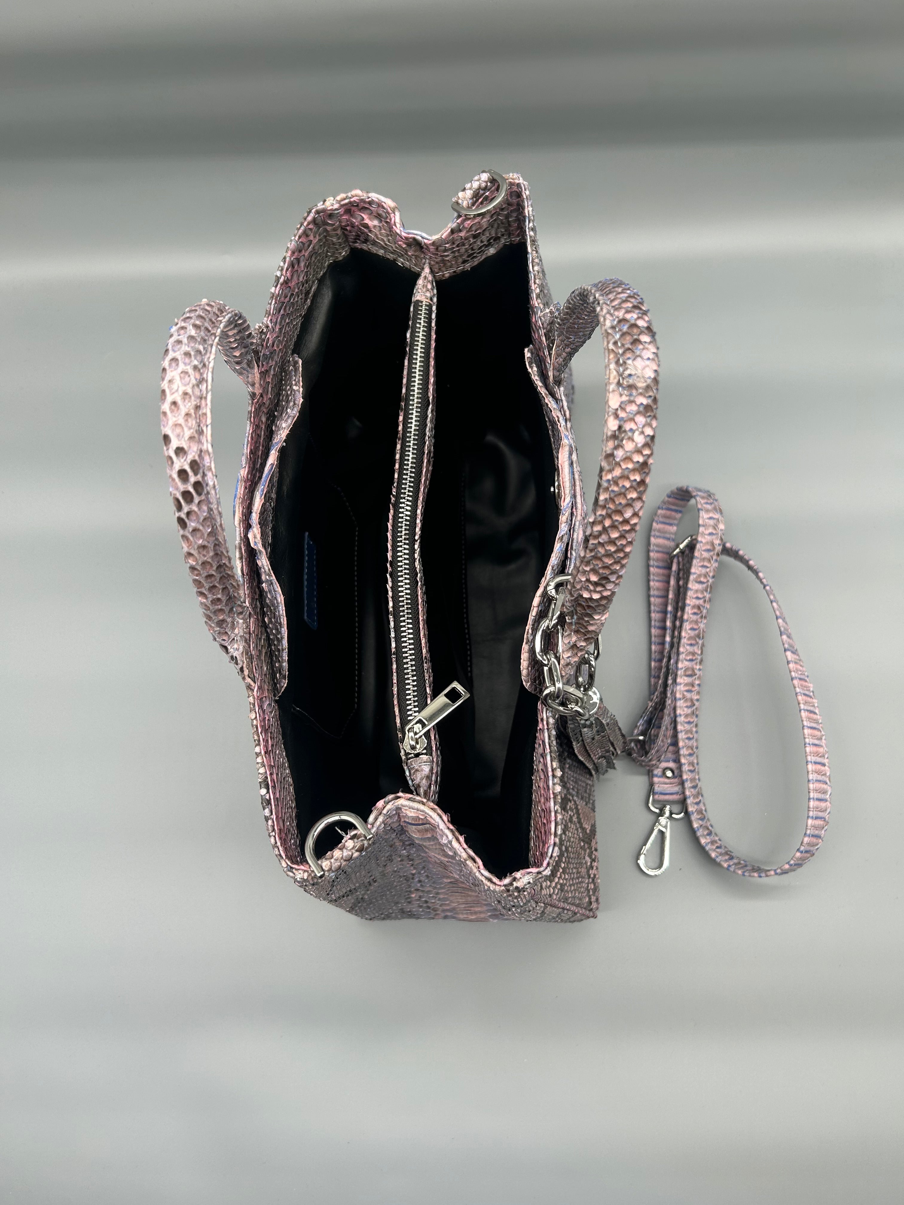 Borsa in pelle di pitone