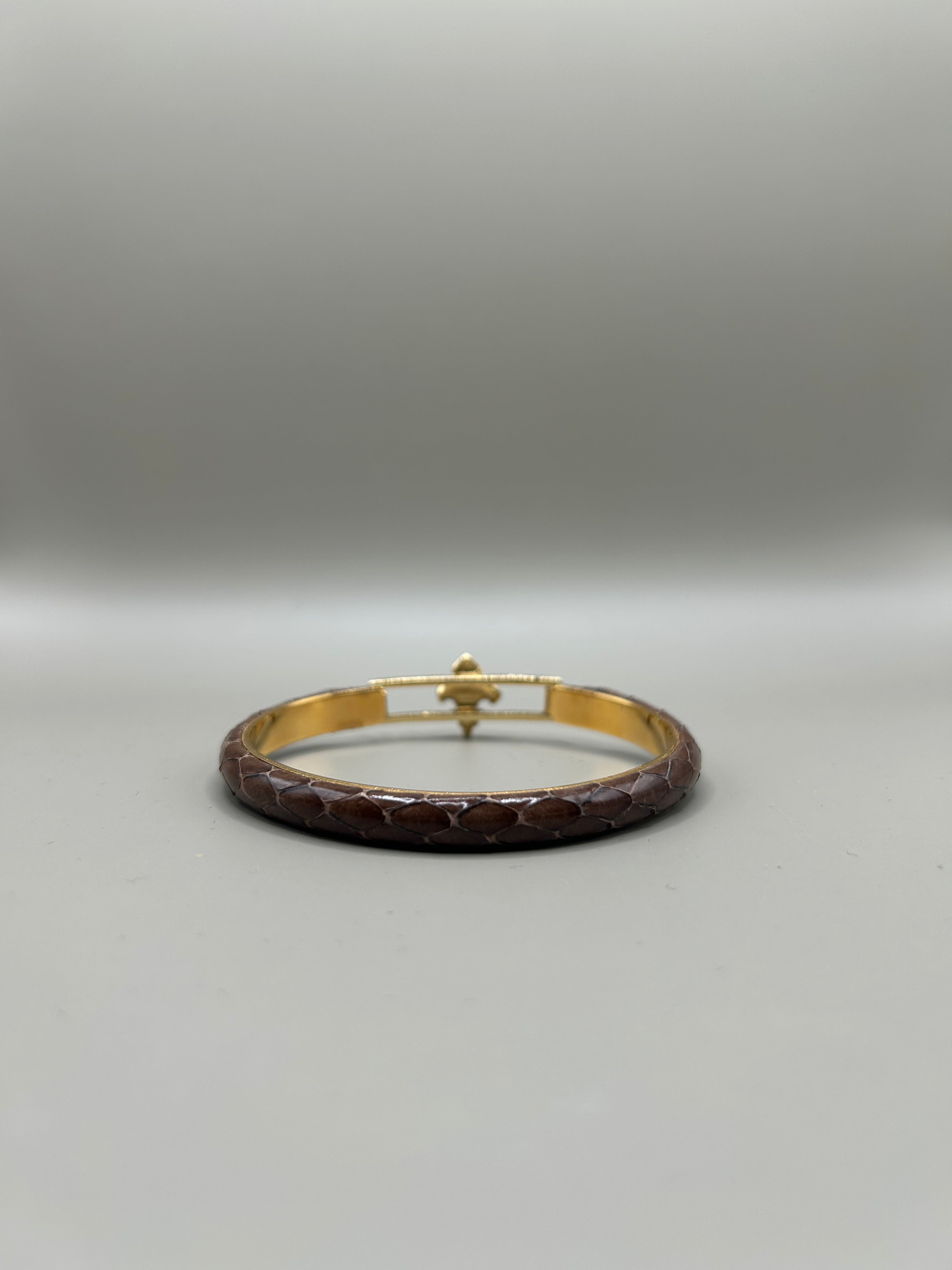 Braccialetto da donna in pelle di serpente