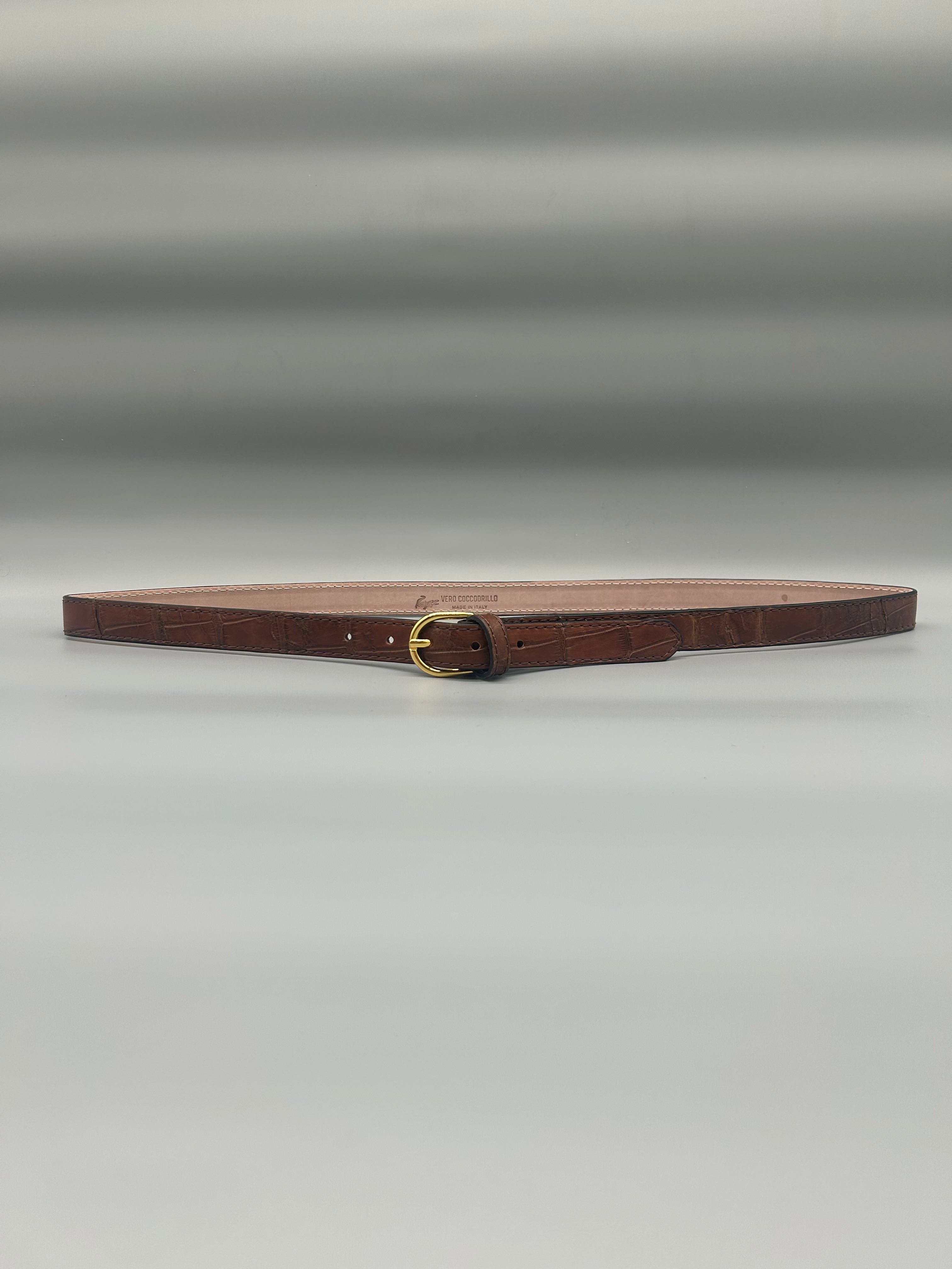 Cintura in pelle di coccodrillo