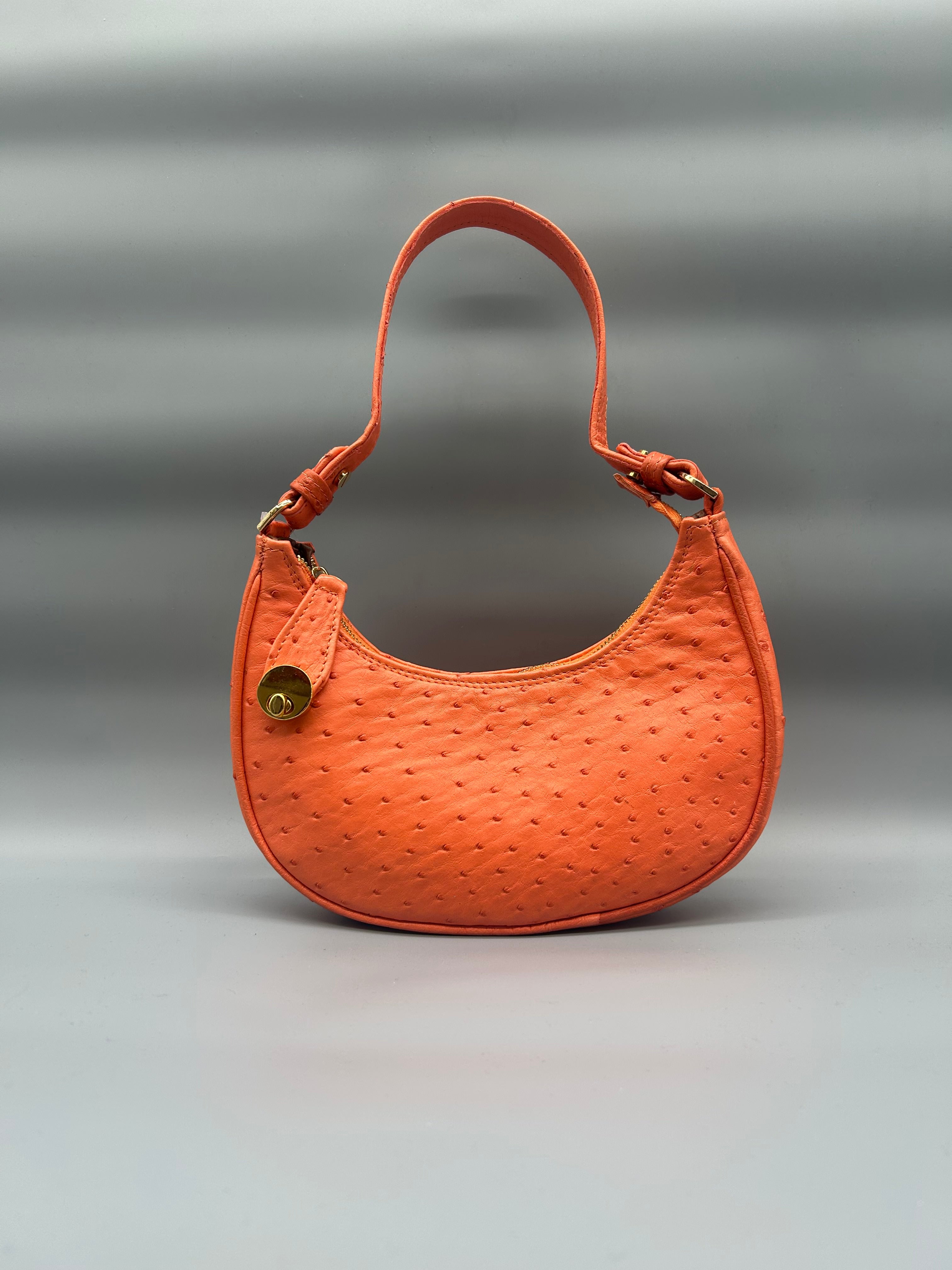 Borsa in pelle di struzzo