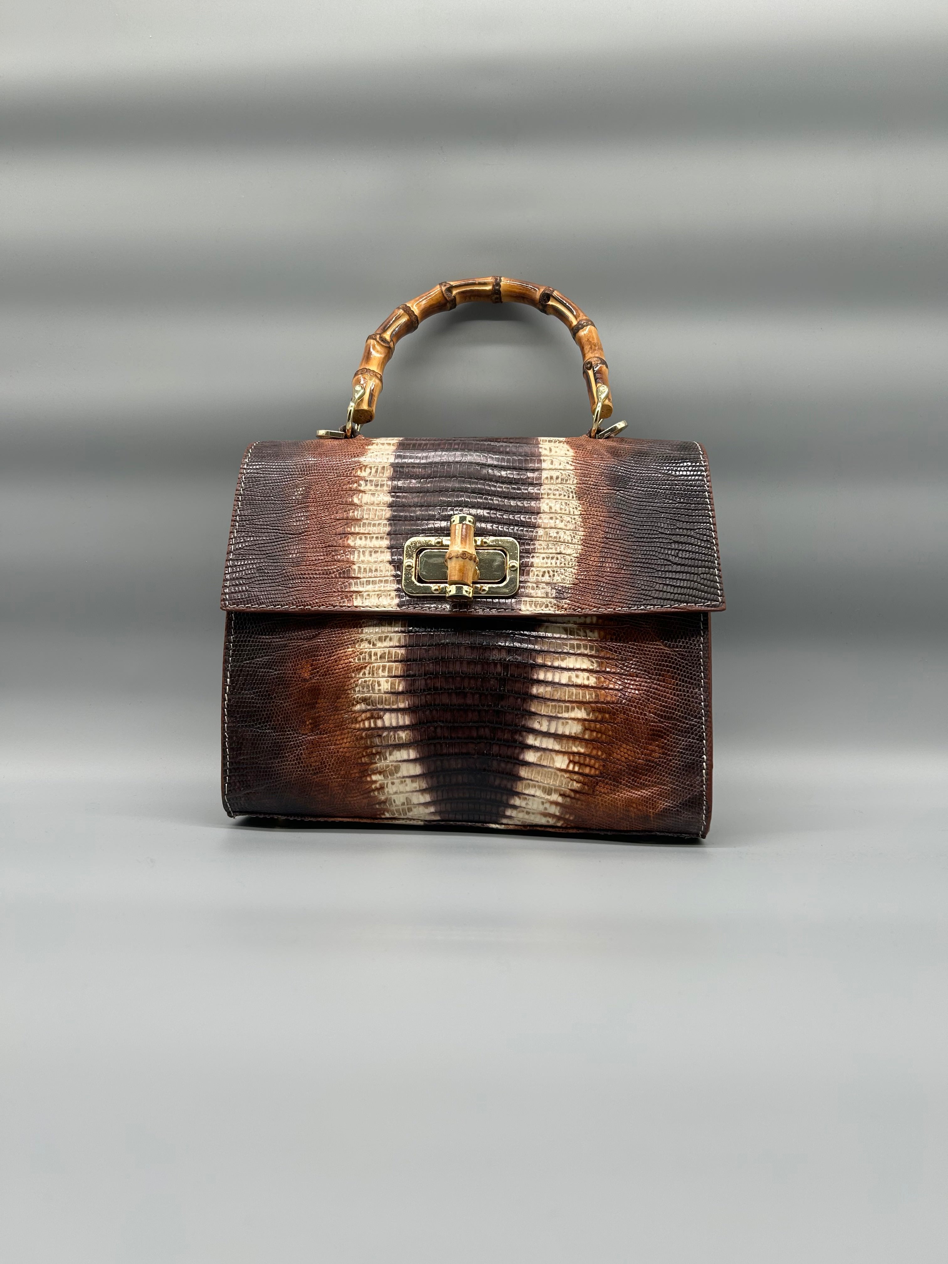 Borsa in pelle di lucertola