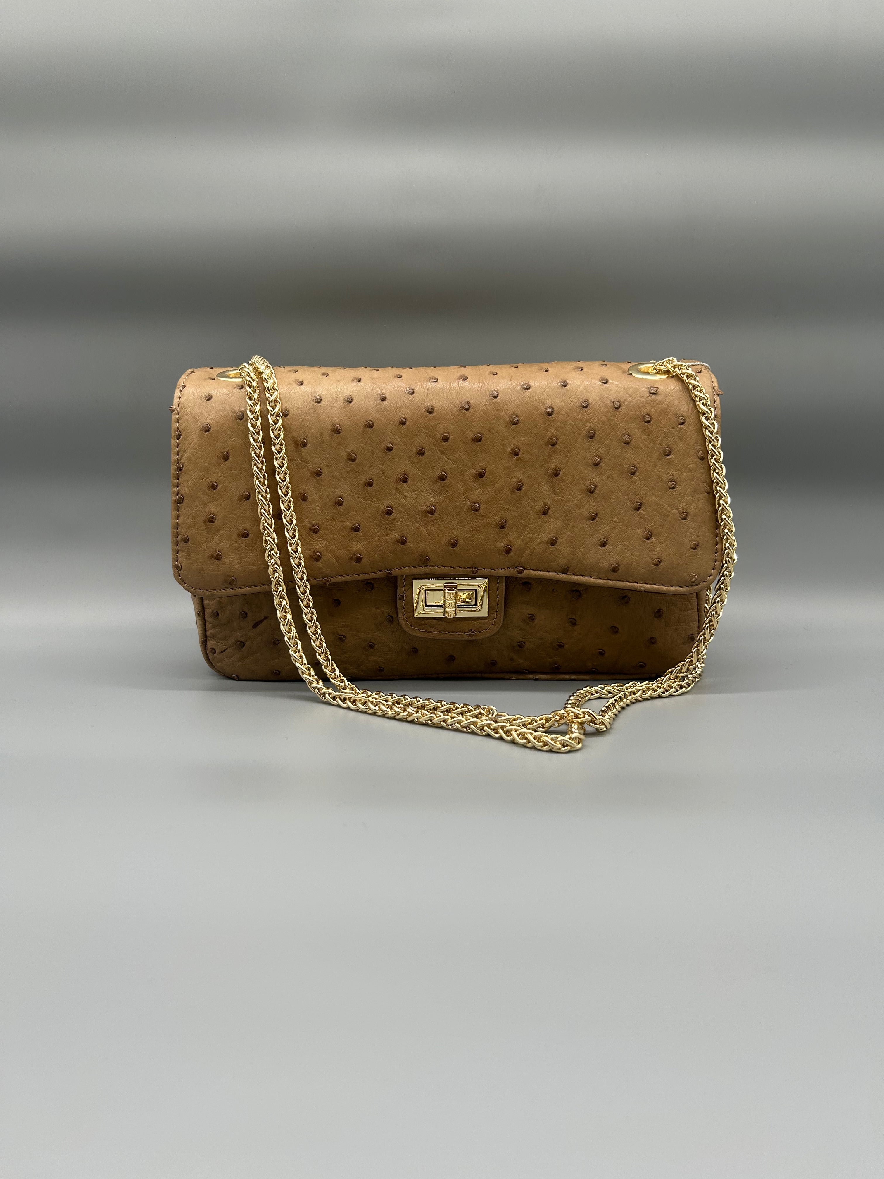 Borsa in pelle di struzzo