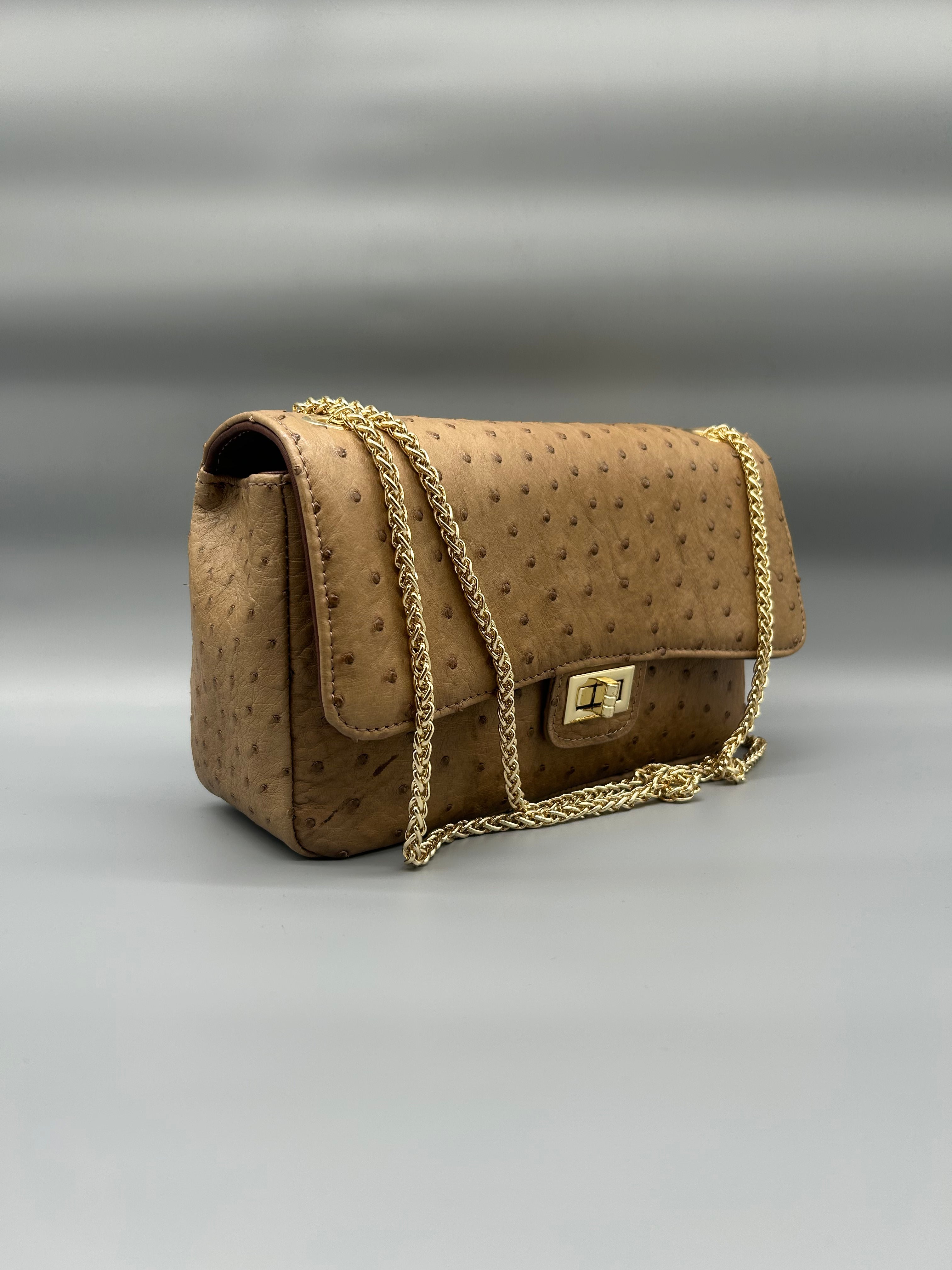 Borsa in pelle di struzzo