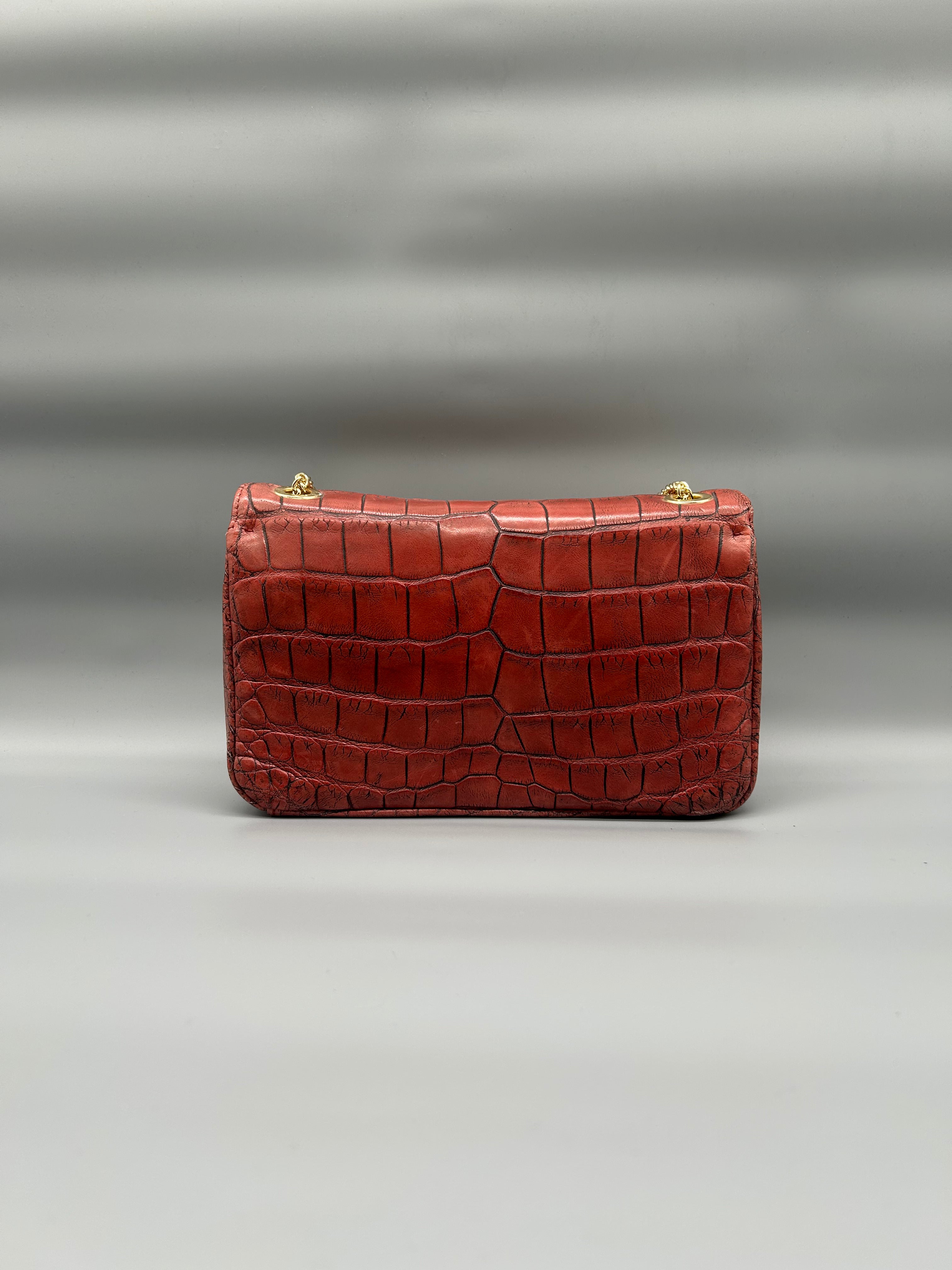 Borsa in pelle di coccodrillo