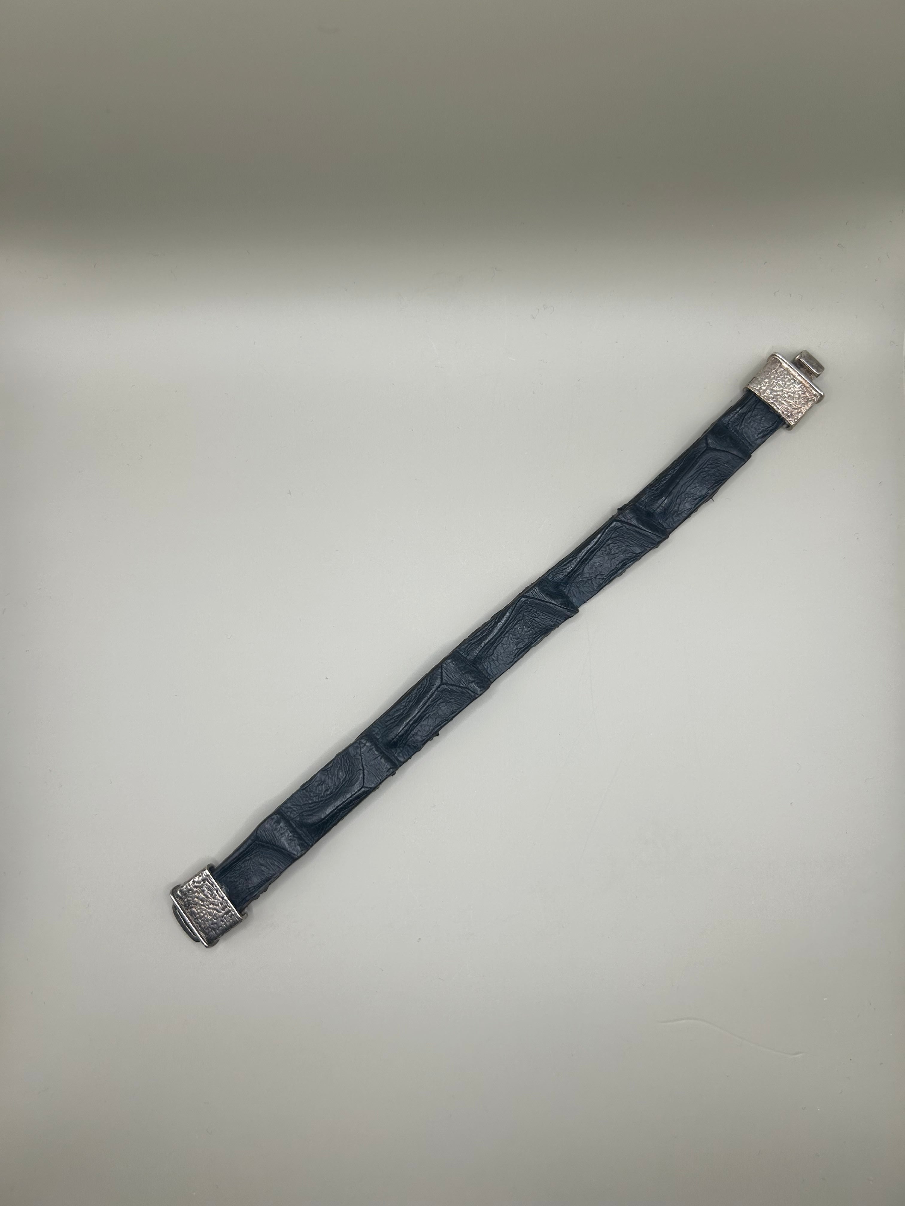 Braccialetto in pelle di coccodrillo