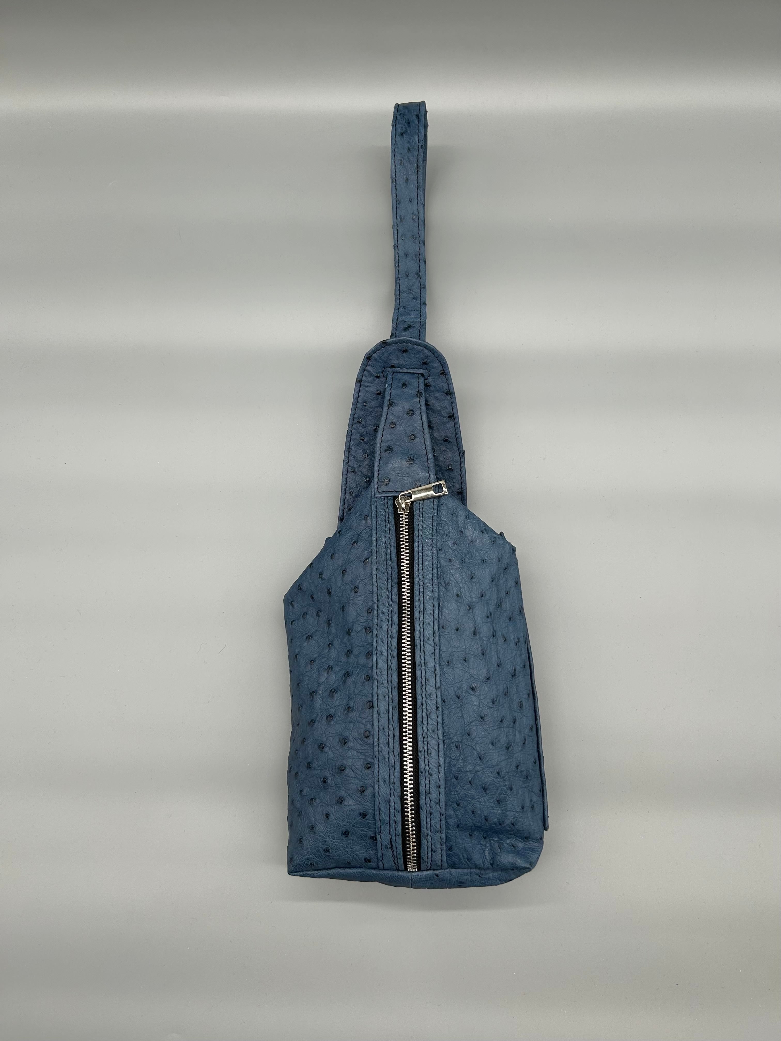 Borsa in pelle di struzzo