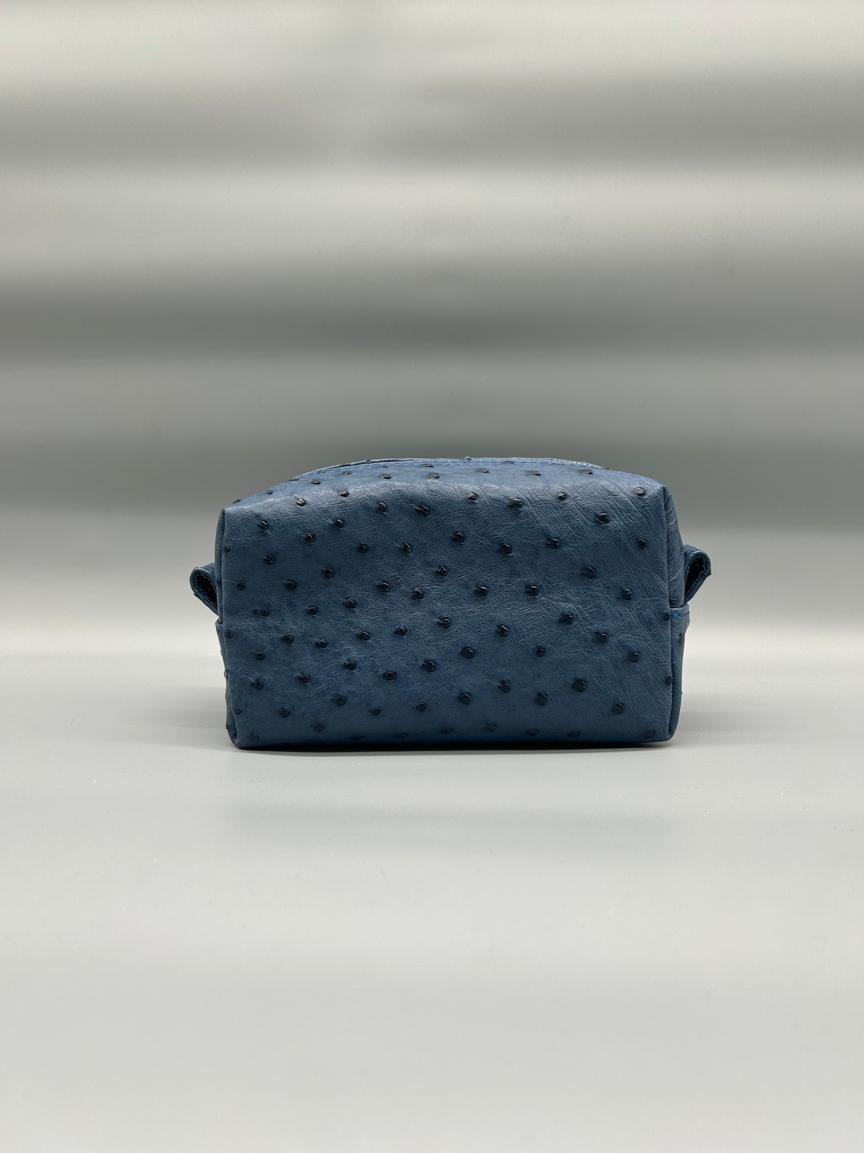 Beauty case in pelle di struzzo