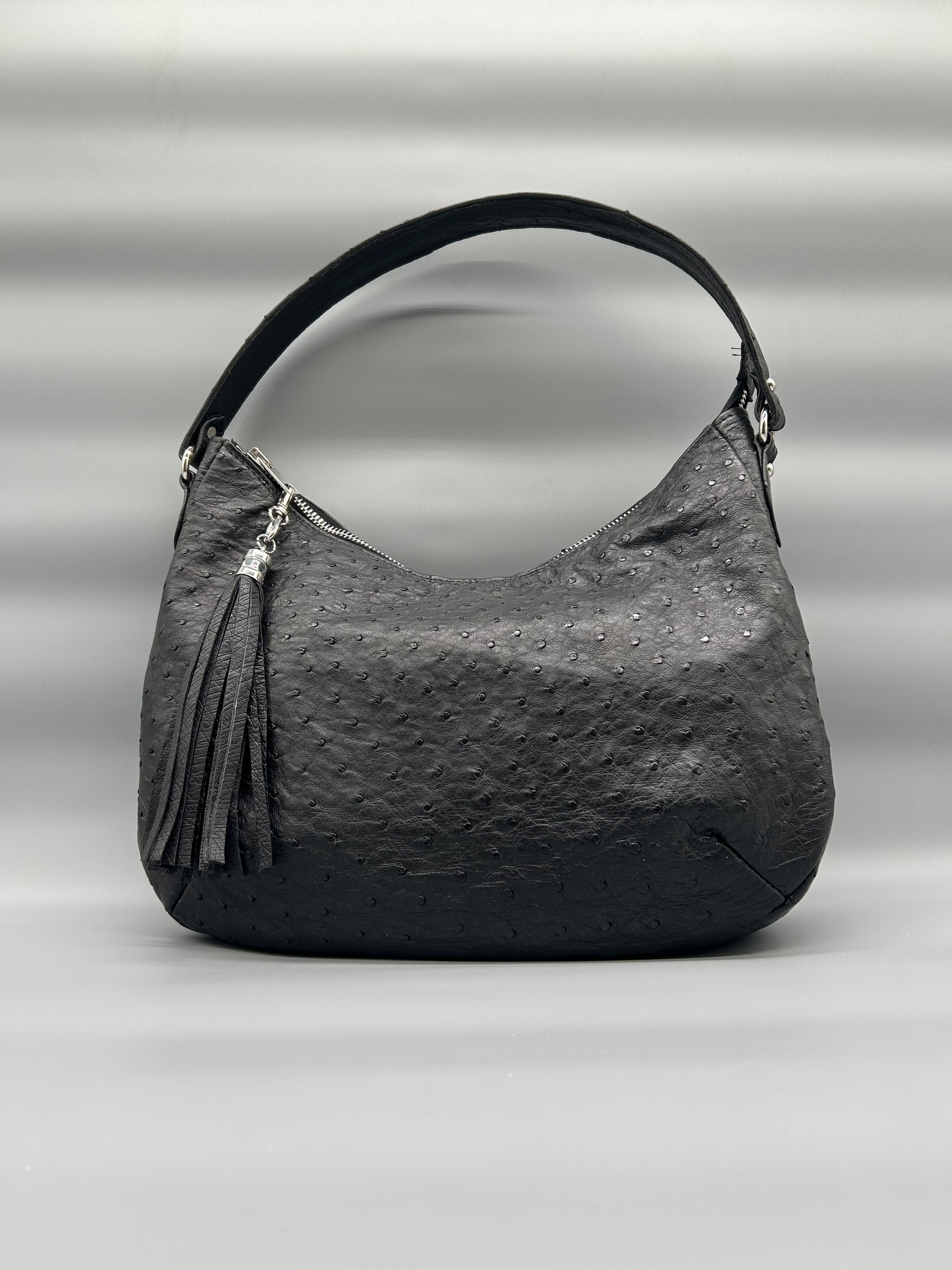 Borsa in pelle di struzzo