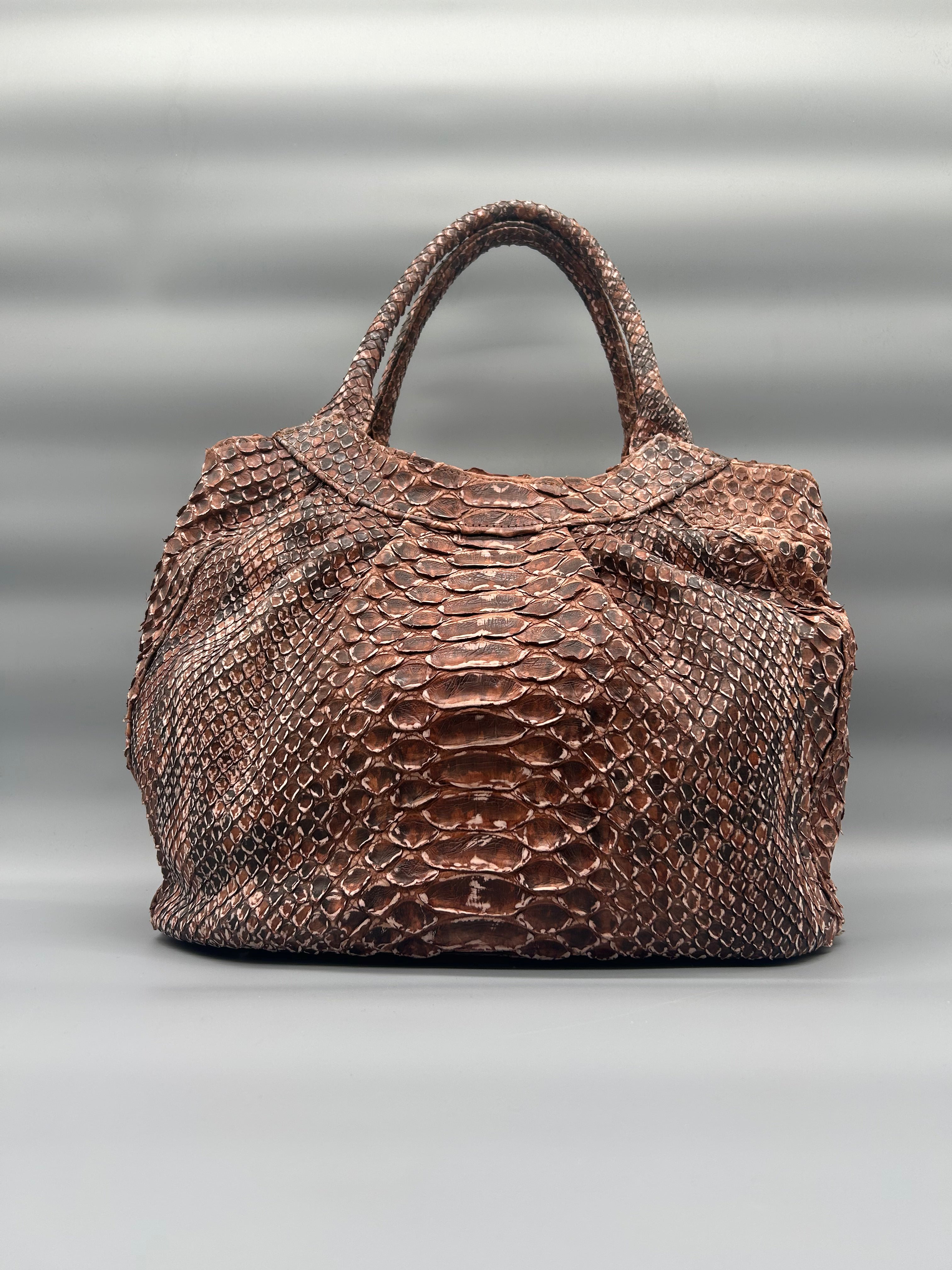 Borsa in pelle di pitone