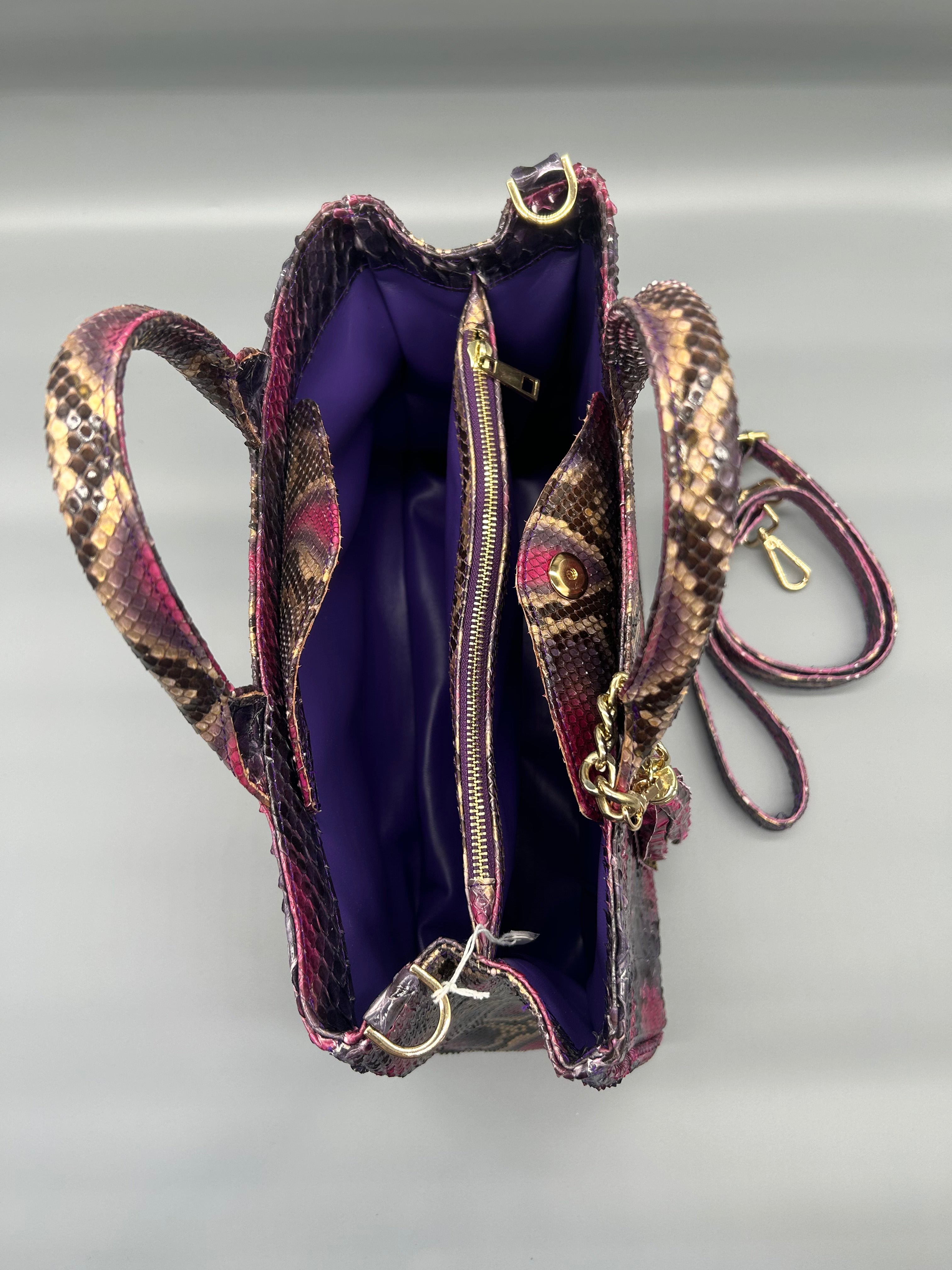 Borsa in pelle di pitone