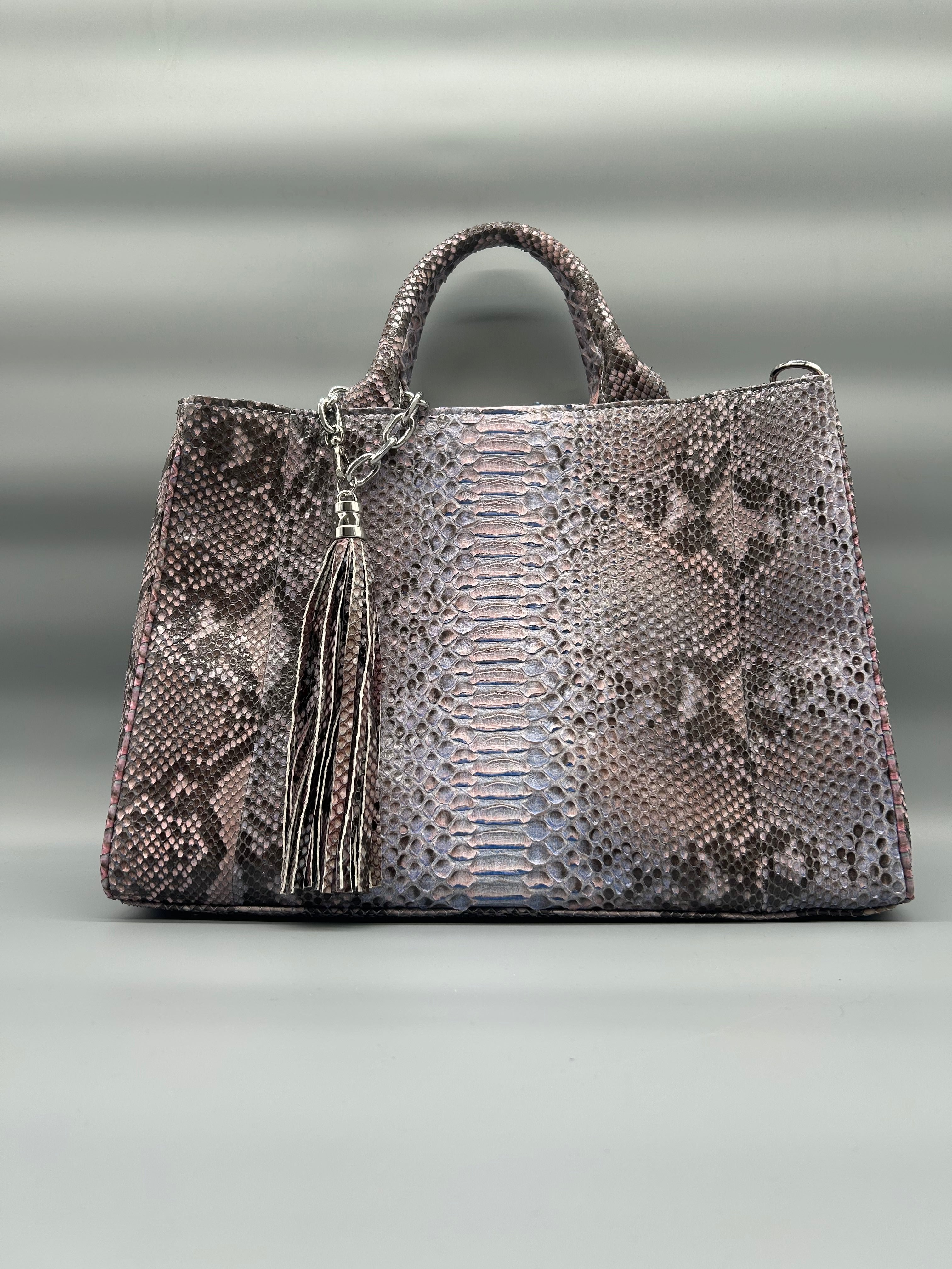 Borsa in pelle di pitone