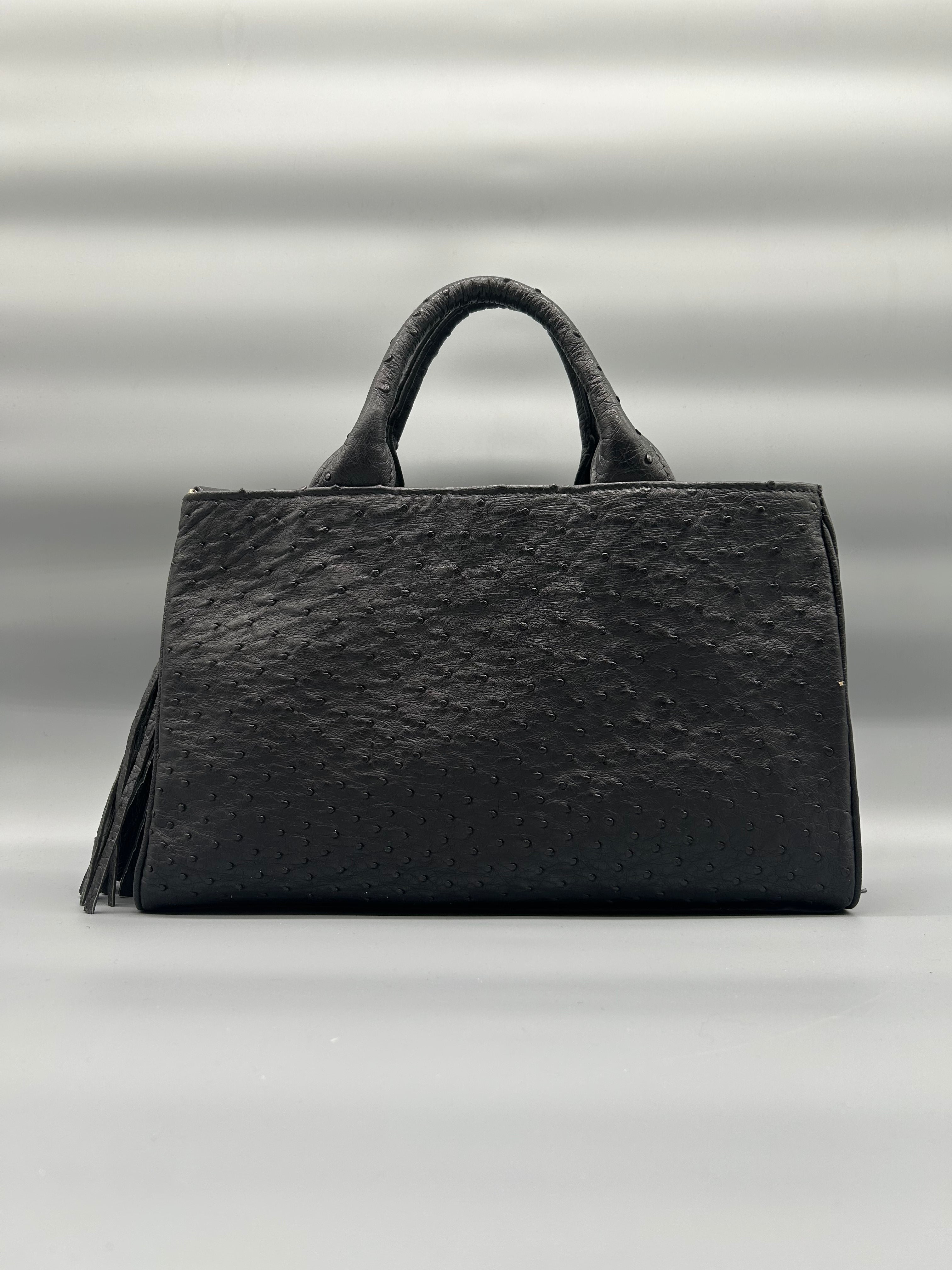 Borsa in pelle di struzzo
