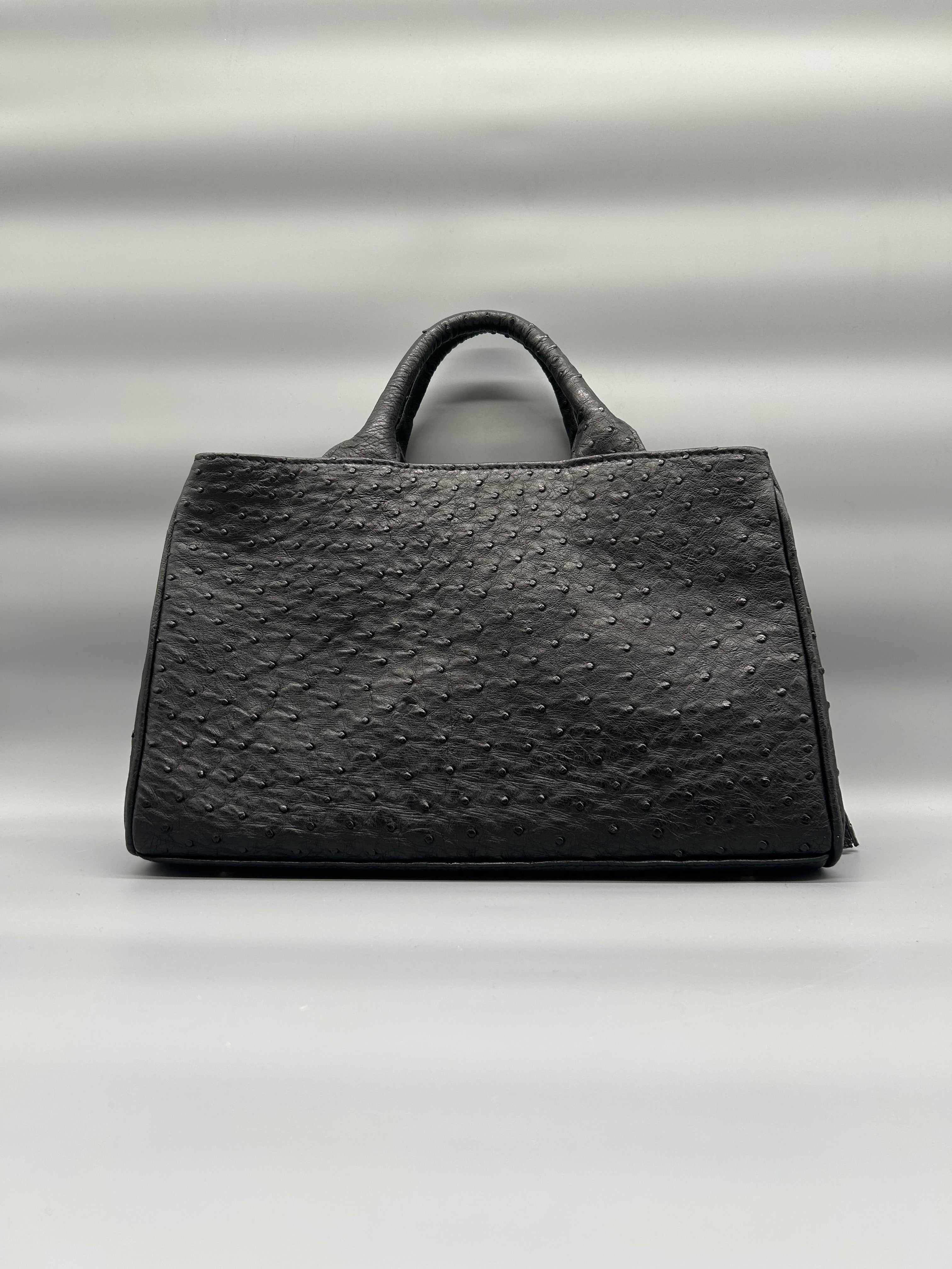 Borsa in pelle di struzzo