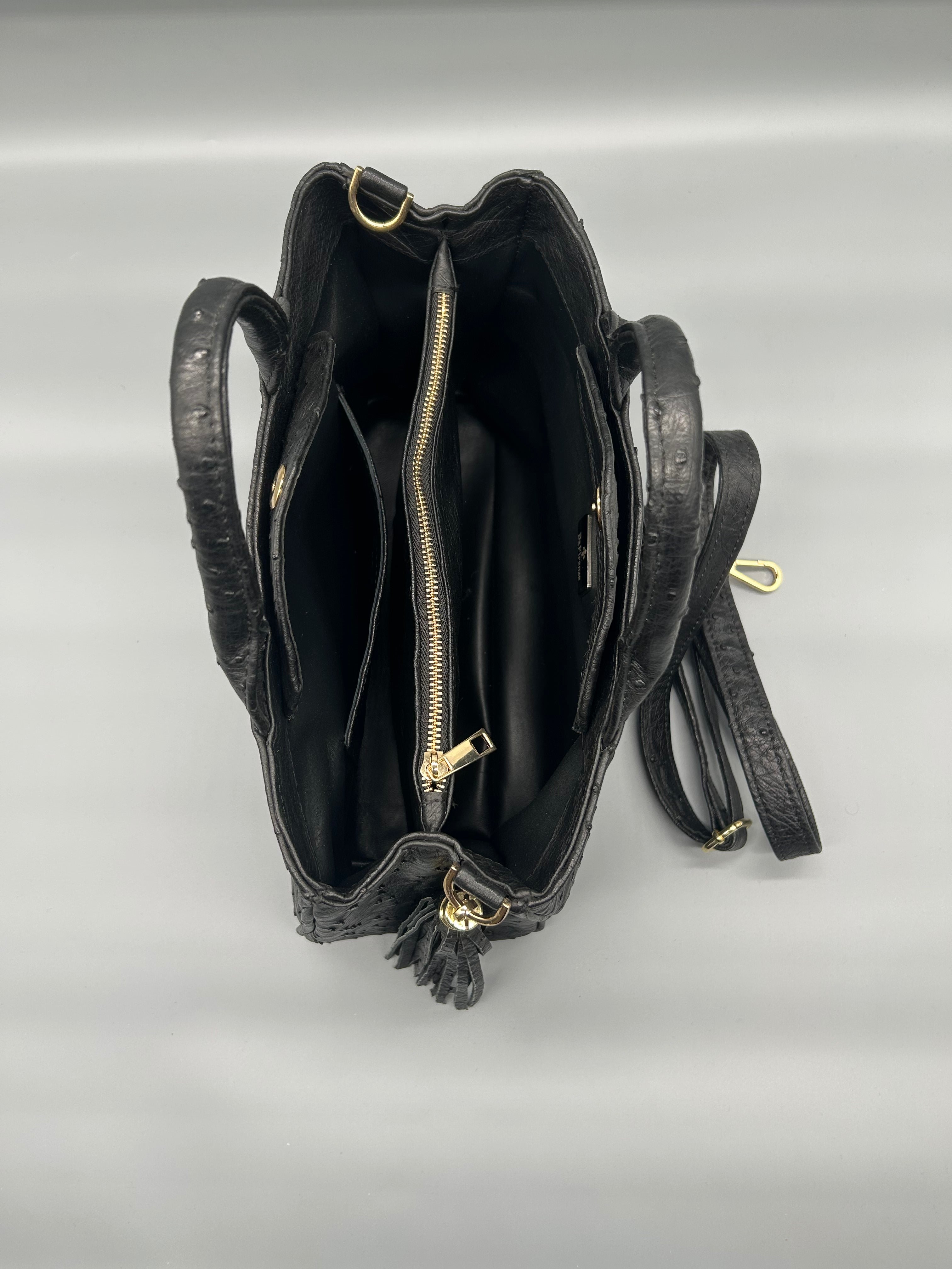 Borsa in pelle di struzzo